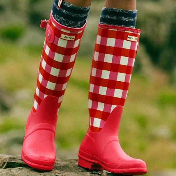 Hunter Shoes - HUNTER "Arcade Gingham" RAIN BOOTS